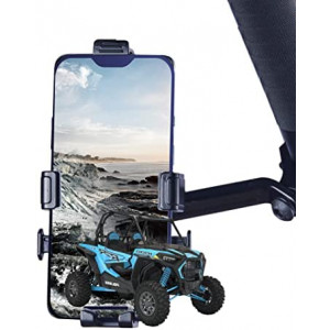 ZIDIYORUO UTV Phone Mount, Aluminium Alloy Cell Phone Holder for UTV/ATV/SXS, Compatible with 1.75"-2" Roll Bar Roll Cage, Fits 4.7"-6.8" Smart Device