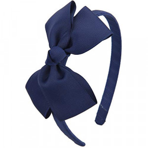7Rainbows Fashion Cute Navy Blue Bow Headband for Girls Toddlers.