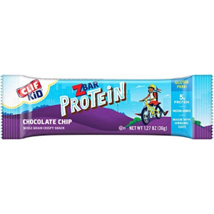 CLIF KID ZBAR - Protein Granola Bars - Chocolate Chip - Non-GMO - Organic -Lunch Box Snacks (1.27 Ounce Energy Bars, 10 Count)