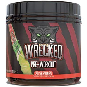 Huge Supplements Wrecked Pre-Workout, 30G+ Ingredients Per Serving to Boost Energy, Pumps, and Focus with L-Citrulline, Beta-Alanine, Hydromax, L-Tyrosine, and No Useless Fillers (Raspberry Mojito)