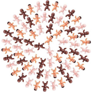 180 Pieces Mini Plastic Babies 1 Inch Baby Doll for Baby Shower Party Favors, Ice Cube Game, Party Decorations, Baby Bathing and Crafting