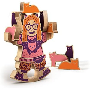 Genuine Fred, Crazy CAT Lady Wooden Balance Game, Assorted