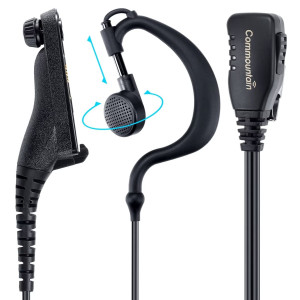 commountain APX 6000 XPR 7550e Earpiece with Mic Compatible for Motorola Radios APX 8000, APX 7000, APX 4000, XPR 7350e, XPR 7550, XPR 7580e, APX6000, APX8000, XPR7550, XPR7550e, Earhook Headset