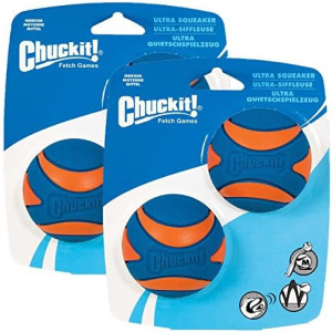 Petmate Chuckit Ultra Squeaker Ball Size:Medium Pack of 4