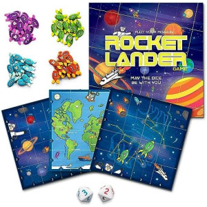 RocketLander: The Ultimate STEM Board Games for Kids 8-12 | Boost Critical Thinking & Problem-Solving Skills | Mensa-Winning Strategy Game | Math & Educational Games for Kids Ages 8-12