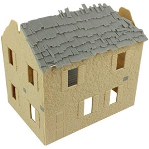 BMC WW2 Bombed French Farm House - Plastic Army Men Playset Accessory