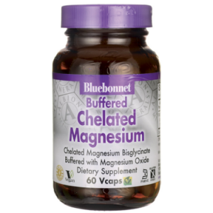 Bluebonnet Albion Buffered Chelated Magnesium 200 Mg, 60 Ct