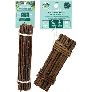 Oxbow Animal Health 2 Stick Bundle Small Pet Chew Toys: Apple and Willow Wood