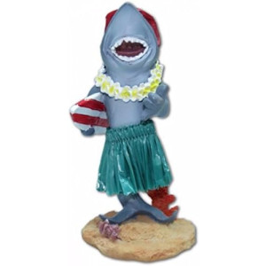 Hawaiian Miniature Dashboard Doll Shark with Surfboard