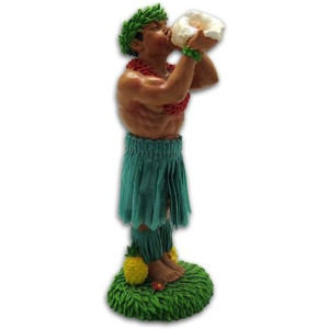 KC Hawaii Man w/Conch Shell Dashboard Doll