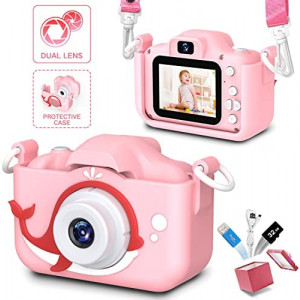 KeBuLe Kids Camera for Girls and Boys,Children Camera Digital Video,Kid Camera 2.0 Inches Screen 20.0MP Video, 32GB SD Card Include, Kid Toys Gift for Birthday,Chrismats Gift for 3-12 Years Old