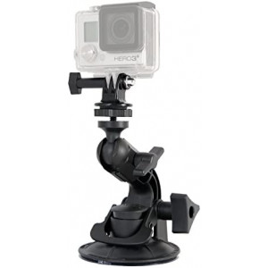 Delkin Devices Fat Gecko Mini Suction Camera Mount with GoPro Adapter (DDMNT-MINI-GP) , Black