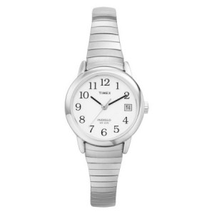 Timex Women's Easy Reader Watch, Silver-Tone Stainless Steel Expansion Band