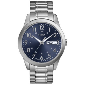 Timex Men's South Street Sport Watch, Silver-Tone Stainless Steel Expansion Band