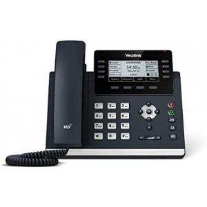 Yealink T43U IP Phone, 12 VoIP Accounts. 3.7-Inch Graphical Display. Dual USB 2.0, Dual-Port Gigabit Ethernet, 802.3af PoE, Power Adapter Not Included (SIP-T43U)