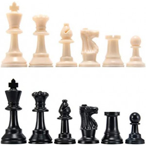 Amerous Chess Pieces, Chessmen with 3.75” King Height, Figure Figurine Chess Pawns for Chess Board Game - Pieces Only