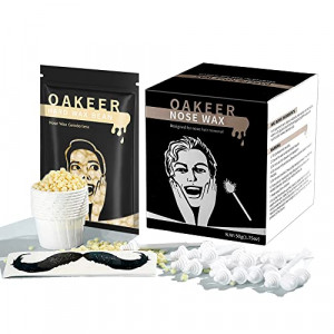 Nose Wax Hair Remover Oakeer Nose Wax Kit for Men and Women at Home Nose Hair Removal (Nose Wax Kit-1)