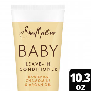 SheaMoisture Baby Leave-In Conditioner for Curly Hair Raw Shea, Chamomile & Argan Oil Moisturizes and Helps Detangle Delicate Curls and Coils 10.3 oz