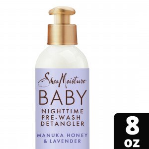 SheaMoisture Baby Pre-Wash Hair Detangler for Delicate Hair and Skin Manuka Honey & Lavender Nighttime Skin and Hair Care Regimen 8 oz