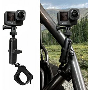 UTV/ATV RZR Action camera mount holder 360° Rotaion Camera Mount gopro accessories fit 1.75"-2" Roll Bar and Bars Compatible with All GoPro Models,Such as GoPro Hero 9,8,7,6,5,4,Session,GoPro Max etc