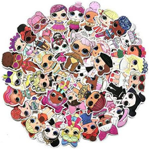 50 PCS Surprise! Stickers, LOL Vinyl Waterproof Stickers for Water Bottles, Hydro Flask, Car, Laptop, Kids Boys Girls Toy, Luggage, Skateboard, Motorcycle, Bicycle, Decal Graffiti Patches