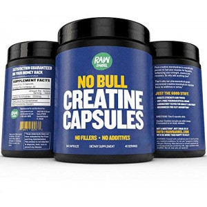 Creatine Monohydrate Capsules - Faster Recovery, Increase Muscle Volume, Strength, Power - Micronized for Fast Absorption - 4200 milligrams Pure Pharmaceutical Grade, 240 Capsules - Raw Barrel