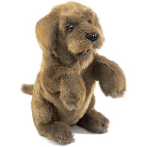 Folkmanis Sitting Dog Hand Puppet, Brown