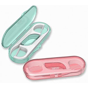 Dental Floss Case Travel Floss Professional Toothpicks Sticks Dental Floss Picks Flossers with Travel Case Superfine Floss Picks Dental Picks for Teeth Cleaning