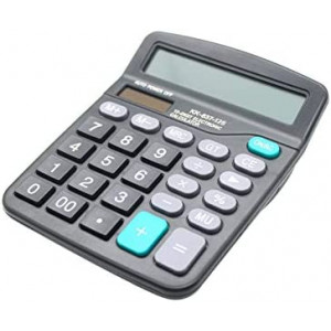 Desk Calculator, 12-Digit Solar Battery Office Calculator with Large LCD Display Big Sensitive Button, Dual Power Desktop Calculators