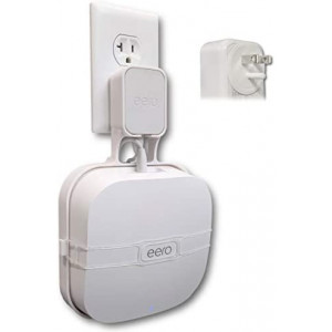 The eero Pro Genie for eero Pro 6E and eero Pro 6 Wall Mount Outlet Holder Stand (1-Pack) | Lowest Profile | Open Access | Multiple Install Options | Reinforced Support | Horizontal Outlets