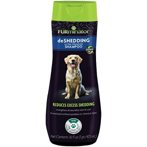 FURminator Ultra Premium deShedding Shampoo for Dogs Helps Reduce Excess Shedding, 16 oz