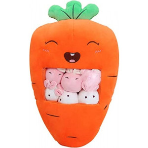 Throw Pillow Fruit Stuffed Toys Carrot Plush Pillow Removable Fluffy Creative Gifts for Kids, , Halloween Christmas Decorative Doll Toy Gift