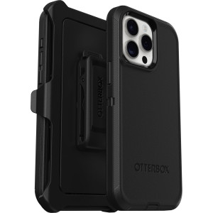 OtterBox iPhone 15 Pro MAX (Only) Defender Series Case - BLACK, Screenless, Rugged & Durable, with Port Protection, Includes Holster Clip Kickstand (Ships in Polybag, Ideal for Business Customers)