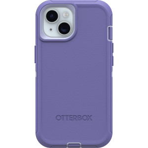 OtterBox iPhone 15, iPhone 14, and iPhone 13 Defender Series Case - MOUNTAIN MAJESTY (Purple), screenless, rugged & durable, with port protection, includes holster clip kickstand