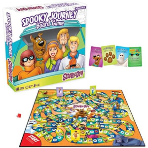 AQUARIUS Scooby-Doo Journey Board Game - Fun for Kids & Adults - Officially Licensed Scooby-Doo Merchandise & Collectibles (97018), Blue, White, Orange, for 96 months