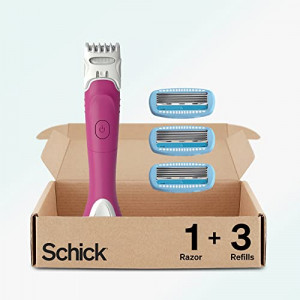 Schick Hydro Silk TrimStyle Moisturizing Razor for Women with Bikini Trimmer and 3 Refills