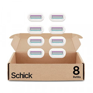 Schick Intuition Refill, Razors for Women Sensitive Skin | Intuition Razor Blades Refill with Organic Aloe, 8 Count Razor Refills