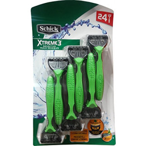 Schick Xtreme 3 Blade Sensitive Razor with Vitamin E & Aloe (24 Count)