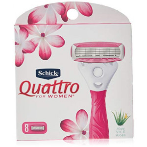 Schick Quattro for Women Razor Refill Cartridges, 8 Cartridges