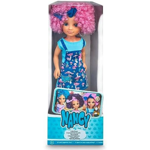 Nancy Curly Power Fashion Doll with Pink Hair, 16" Doll