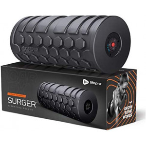 Lifepro 4-Speed Vibrating Foam Roller - High Intensity Vibrating Roller for Muscle Recovery, Mobility & Pliability Training - Deep Tissue Vibrant Massage for Awesome Trigger Point Sports Therapy