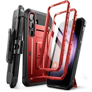 SUPCASE for Samsung Galaxy S24 Plus Case with Stand [2 Front Frames] [Built-in Screen Protector & Belt-Clip] [Military-Grade Protection] Heavy Duty Rugged Phone Case for Galaxy S24 Plus, Ruddy