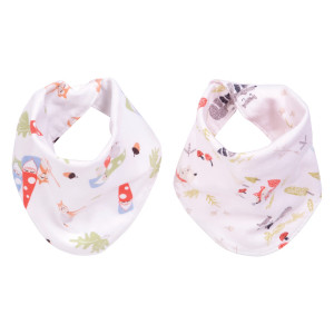 Woodsy Gnomes 2 Pack Reversible Flannel Bandana Bib Set