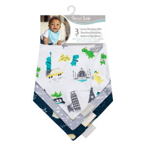 Baby Traveler 3 PK Jersey Bandana Bib Set