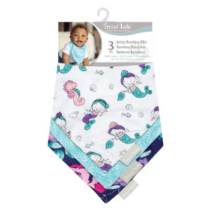 Mermaids 3 Pack Jersey Bandana Bib Set