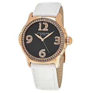 Stuhrling Original Women's 592.05 Vogue Leather Strap Quartz Watch