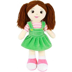 Playtime by Eimmie Soft Baby Doll - Plush Rag Dolls for 2 Year Old Girls, Toddler & Infants - Girl Toys - My First Cuddle Time Buddy - Stuffed Toy Companion Washable & Sensory Fabric Body 14" Allie