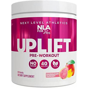 NLA for Her Uplift Pre-Workout (40 Servings) - Hawaiian Sunset - Provides Clean/Sustained Energy, Supports Athletic Performance, Helps Fast Twitch Muscle Fiber Activation