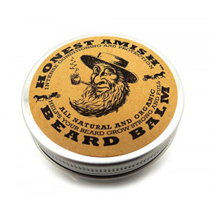 Honest Amish Beard Balm Leave-in Conditioner - Made with only Natural and Organic Ingredients - 2 Ounce Tin