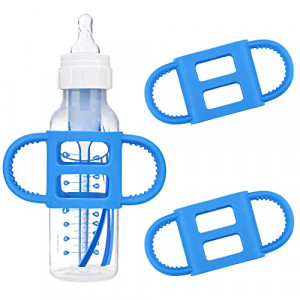 [3 Pack] Impresa Bottle Handles for Dr Brown Baby Bottles - Teach Babies to Drink Independently with Impresa Baby Bottle Handles for Dr. Brown Sippy Bottle - Baby Bottle Holder for Easy Grip
